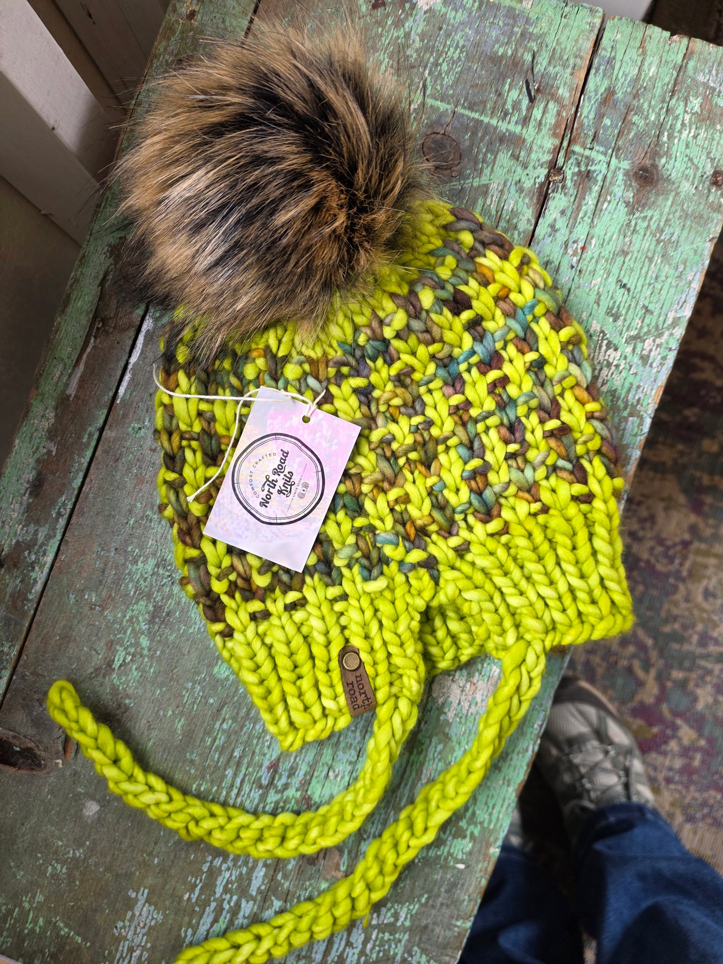 Merino Wool Split Brim Pom Hat