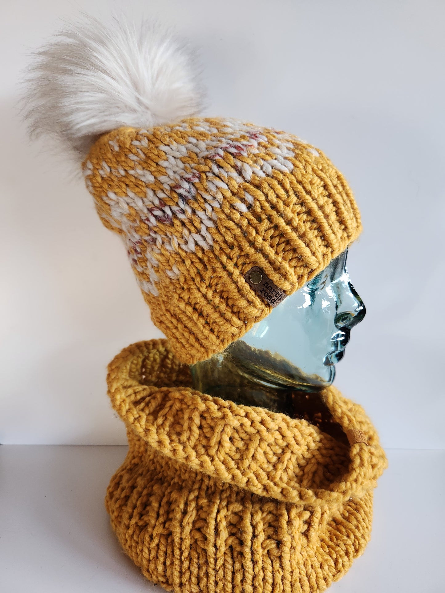 Wool Blend Hat and Cowl Set