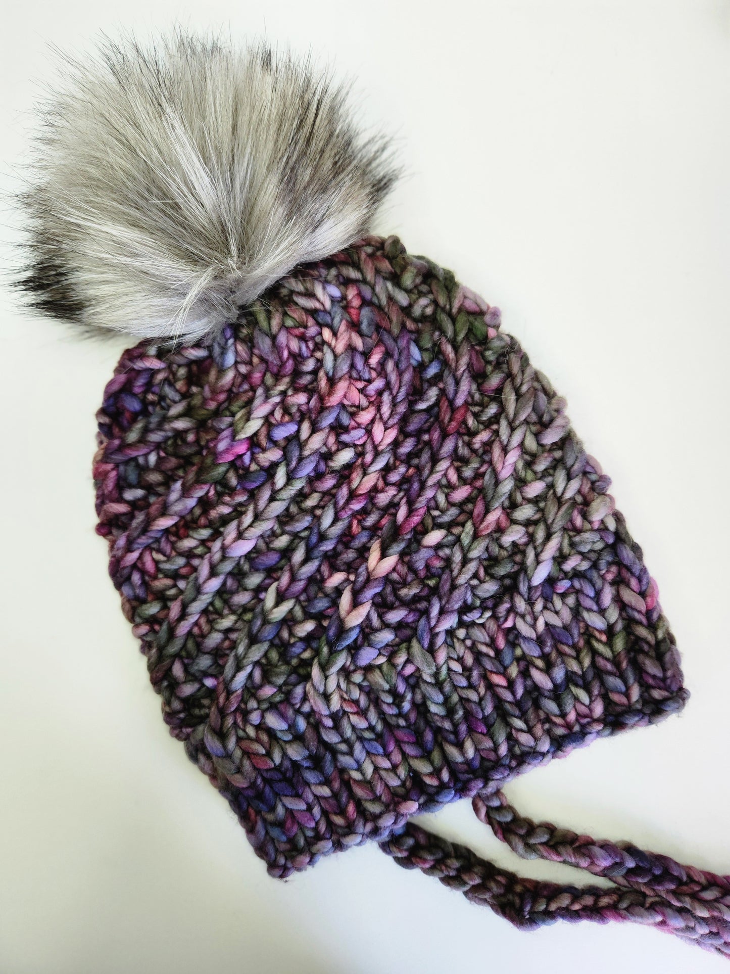 Merino Wool Split Brim Pom Hat