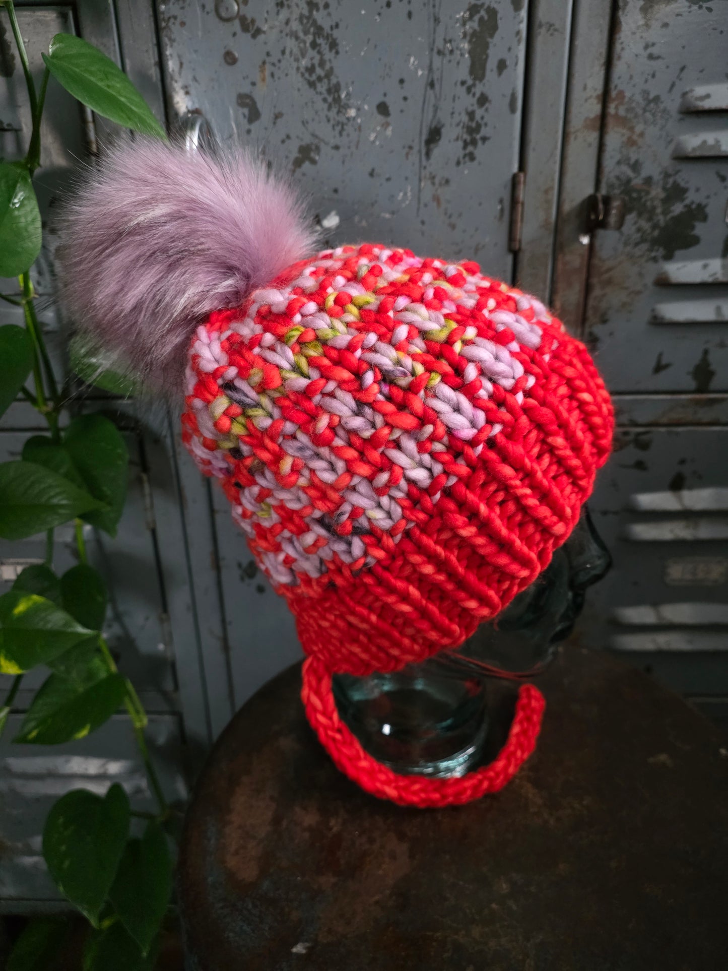 Merino Wool Split Brim Pom Hat