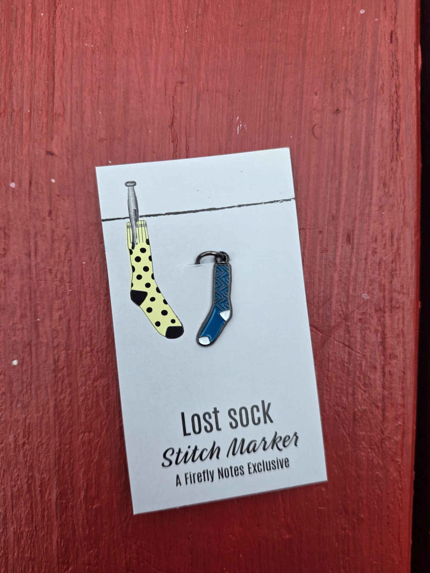 Lost Sock Stitch Marker, Round (Single Stitch Marker)