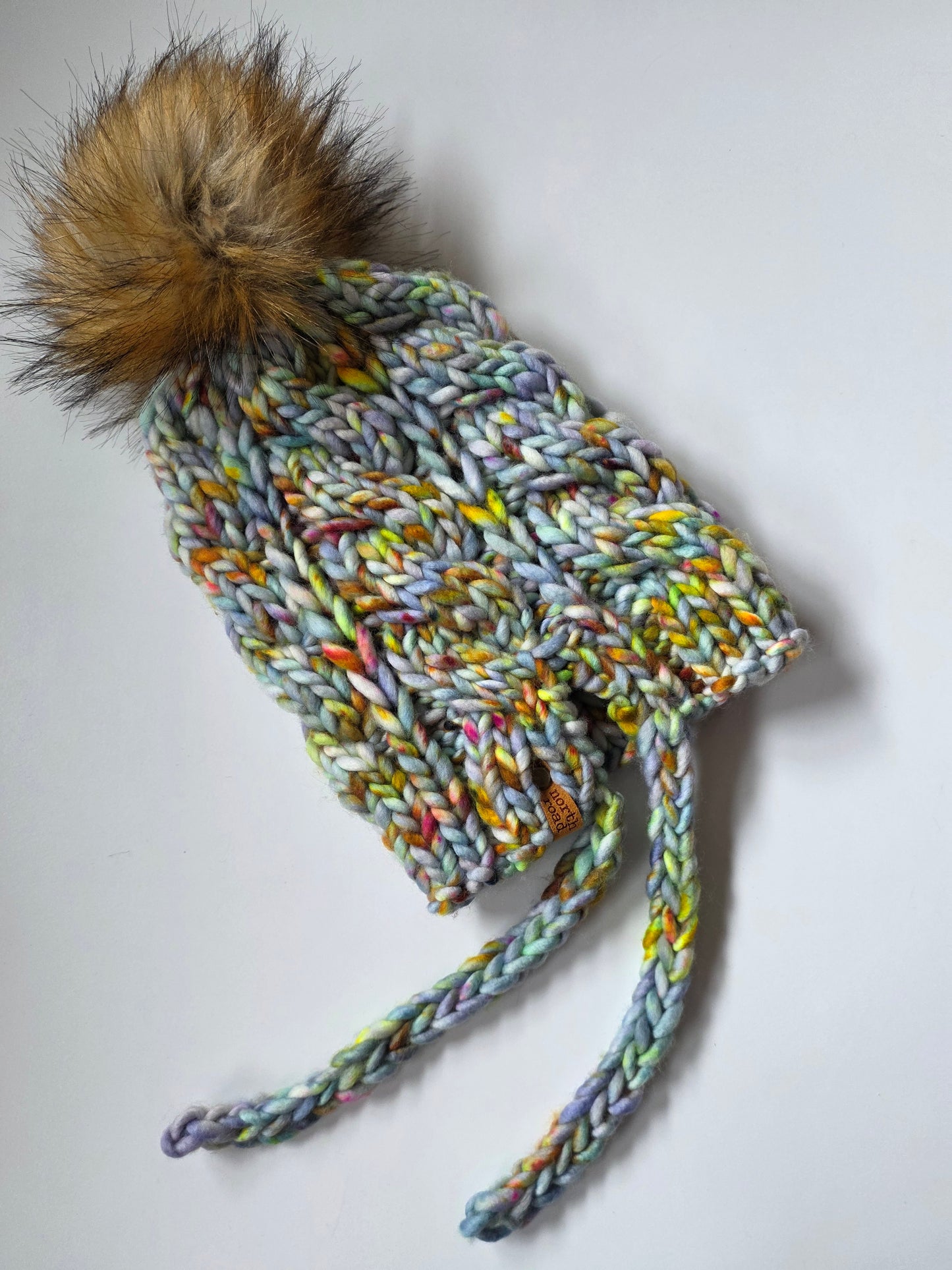 Merino Wool Split Brim Pom Hat
