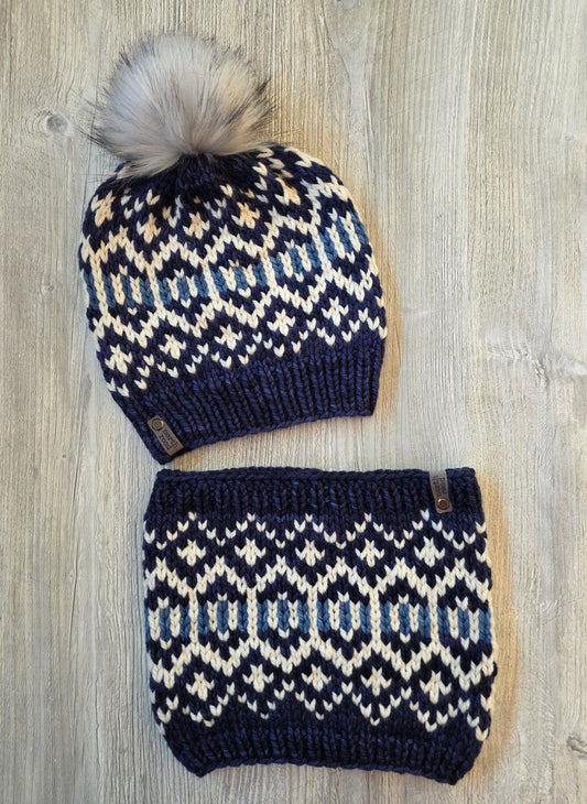 Merino Wool Hat and Cowl Set