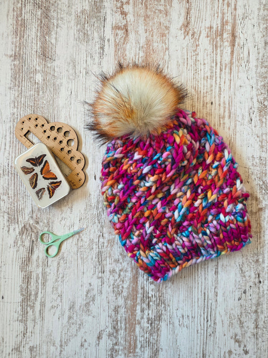 Merino Wool Pom Hat