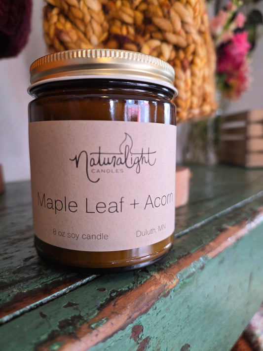 Naturalight Candle, Maple Leaf and Acorn