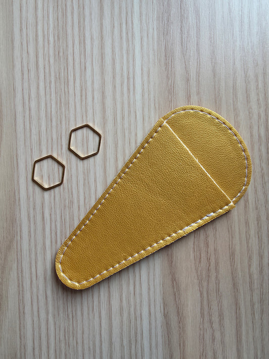 Scissors Sheath, Leather Case, Gold