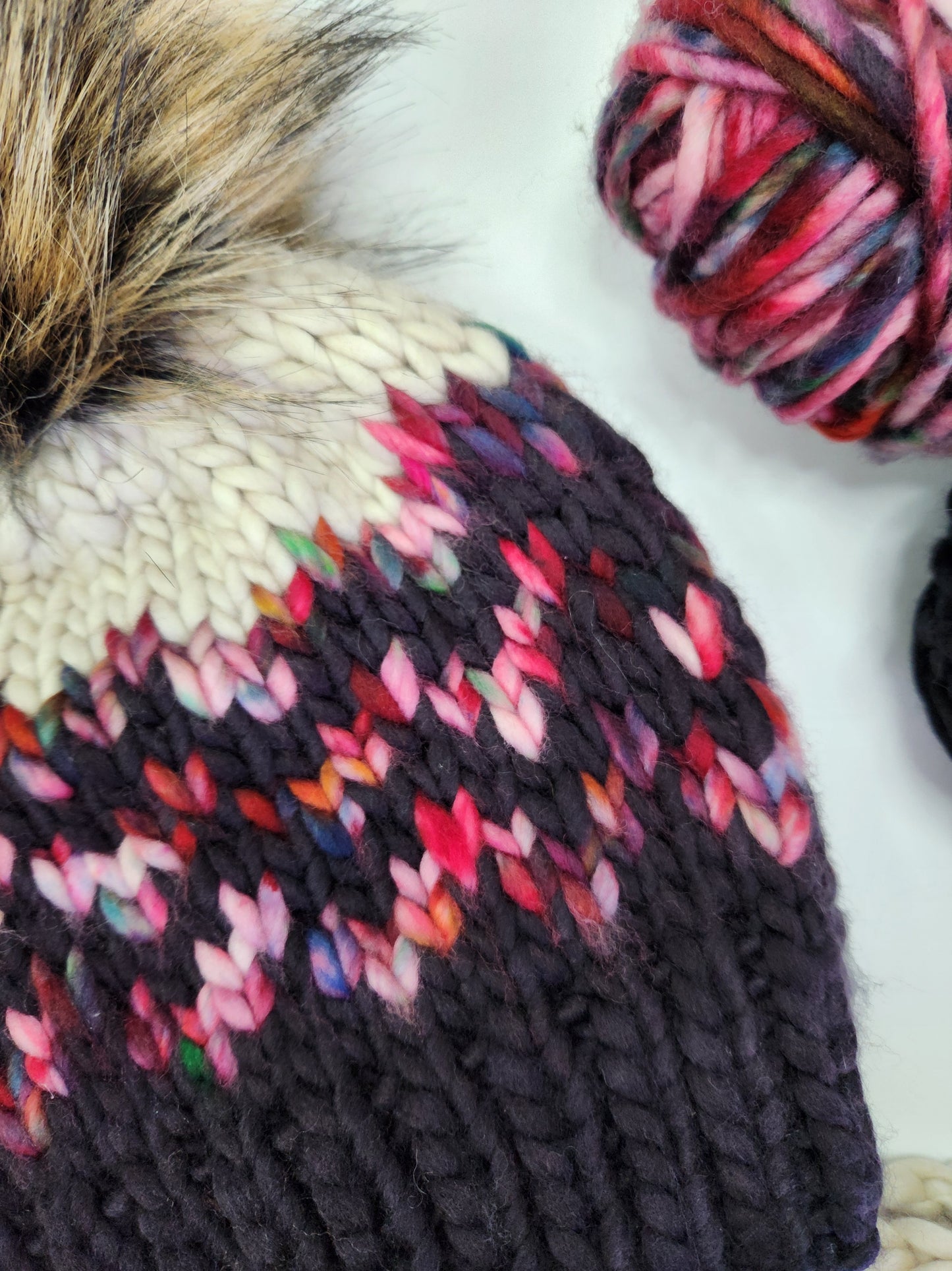 Merino Wool Pom Hat and Cowl Set