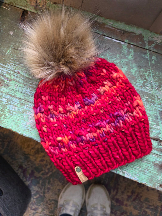Merino Wool Pom Hat