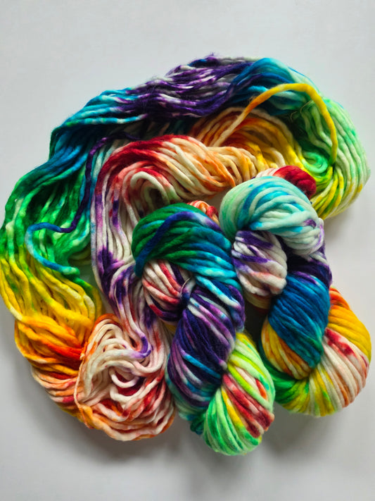 Birchwood and Wool (Knitting In The Wild) Hand Dyed Yarn | Super Bulky | Iris
