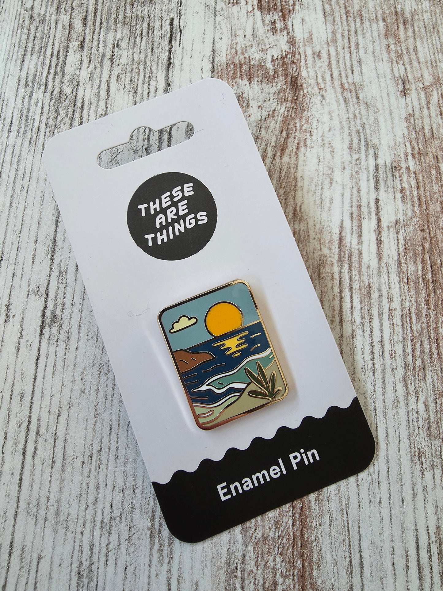 Nature Stamp Ocean Enamel Pin