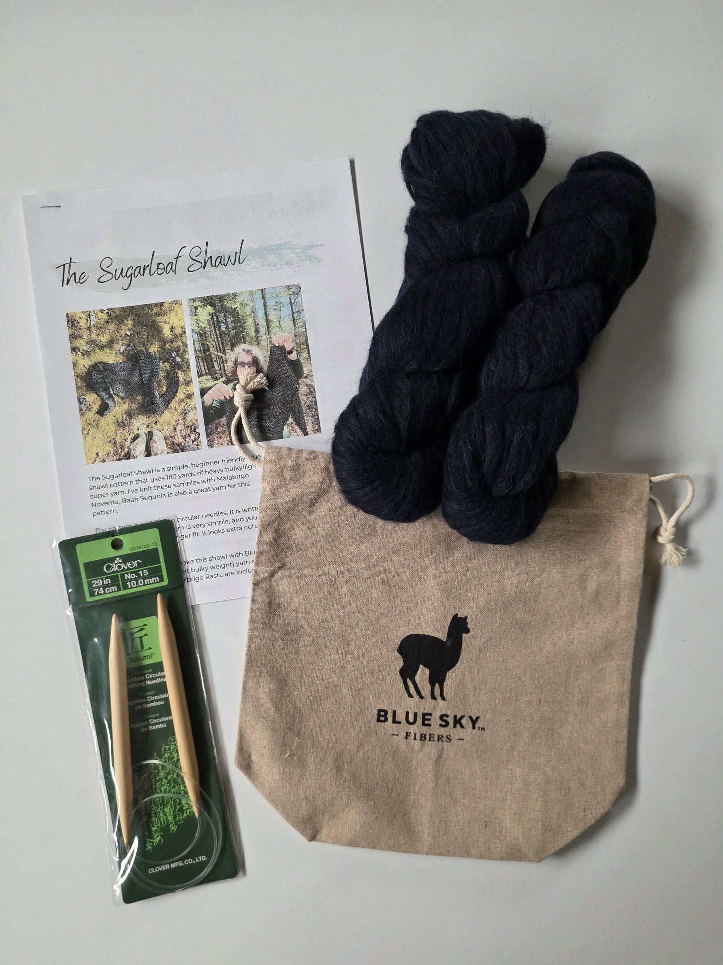 Sugarloaf Shawl Knitting Kit | Tranquil