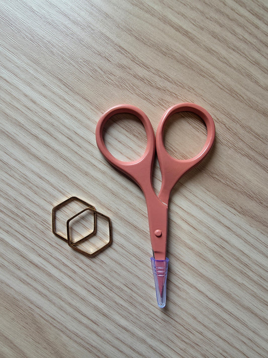 Small Needlecraft Scissors, Coral