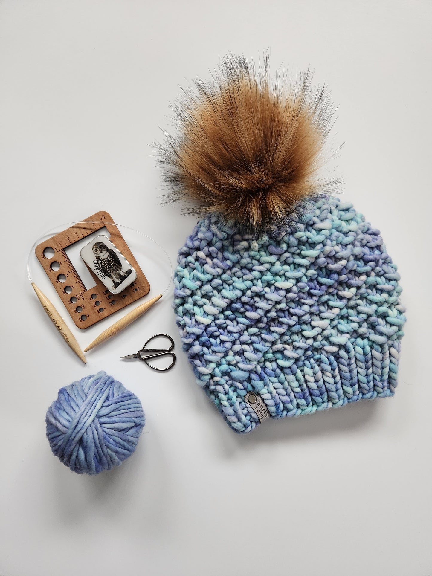 Merino Wool Pom Hat and Cowl Set