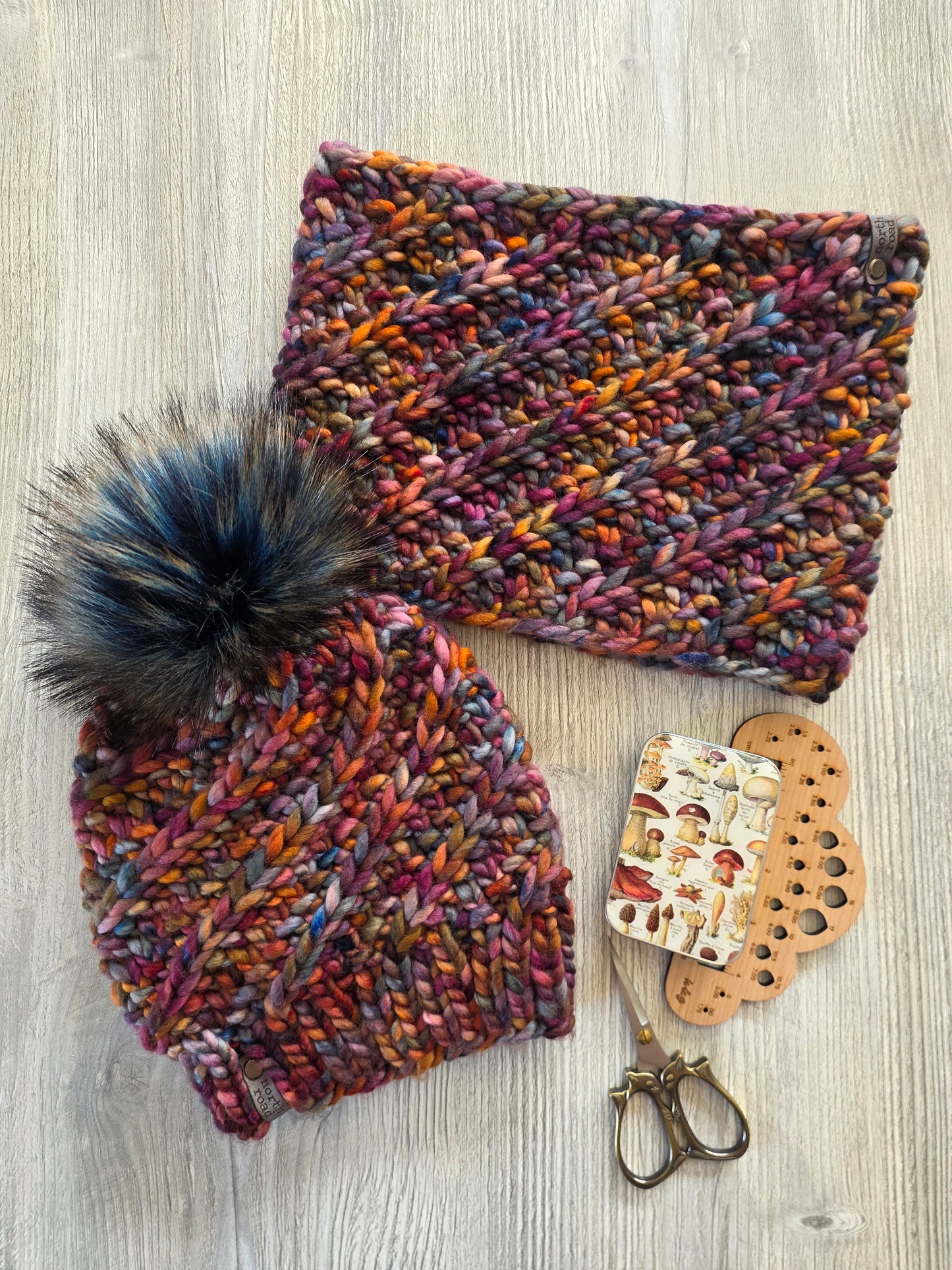 Merino Wool Hat and Cowl Set