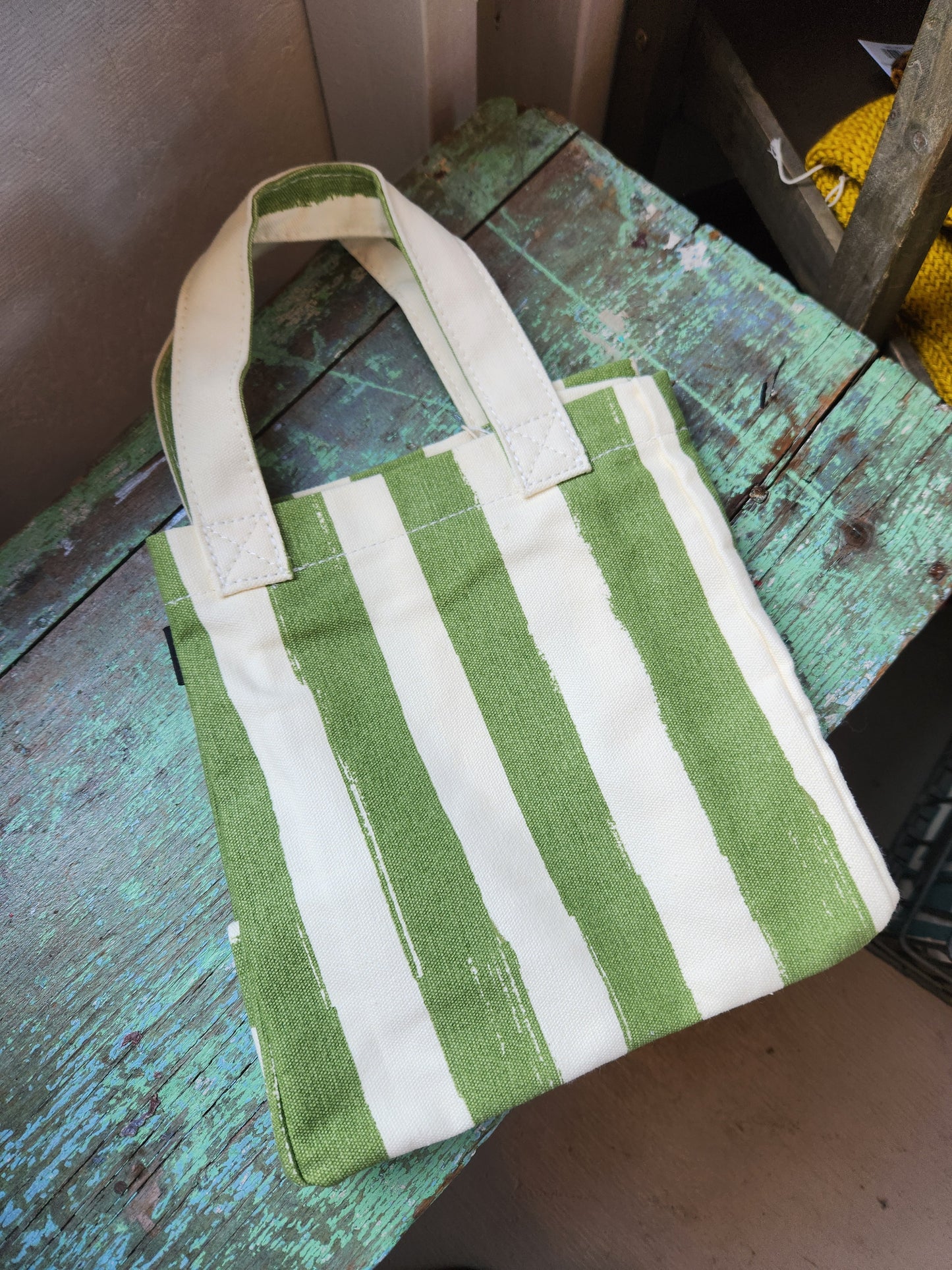 Knitting Project Bag, Lunch Tote, Linea Olive
