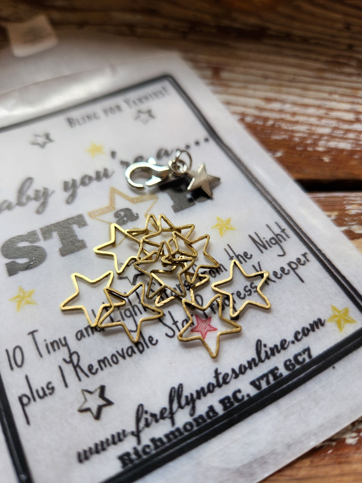Star Stitch Markers Set of 10