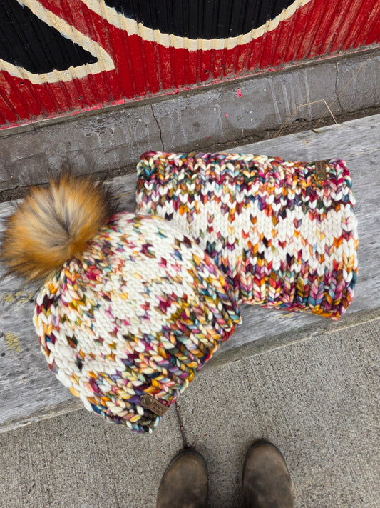 Merino Wool Hat and Cowl Set
