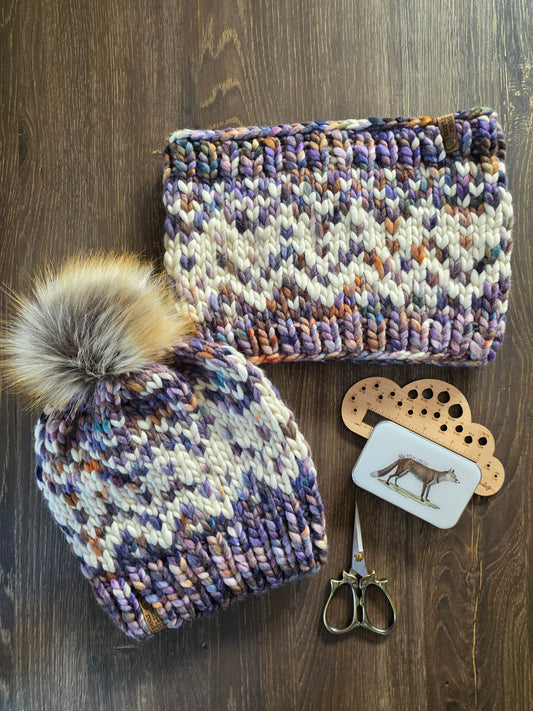 Merino Wool Hat and Cowl Set