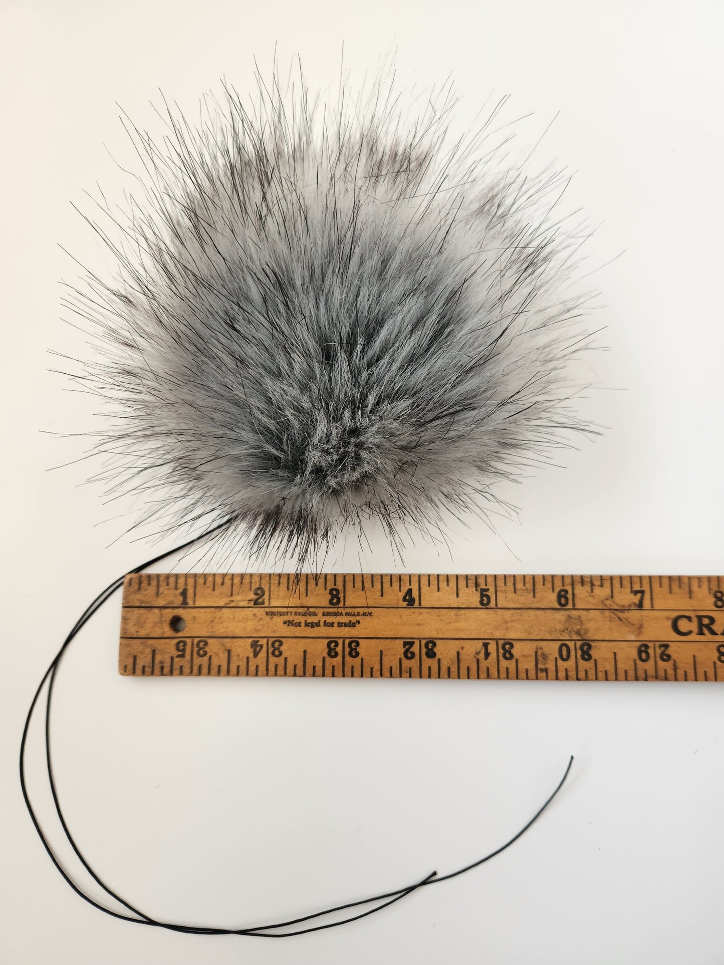 Set of 3 Handmade Faux Fur Pom Poms; Latte, Gray Fox, Smoke