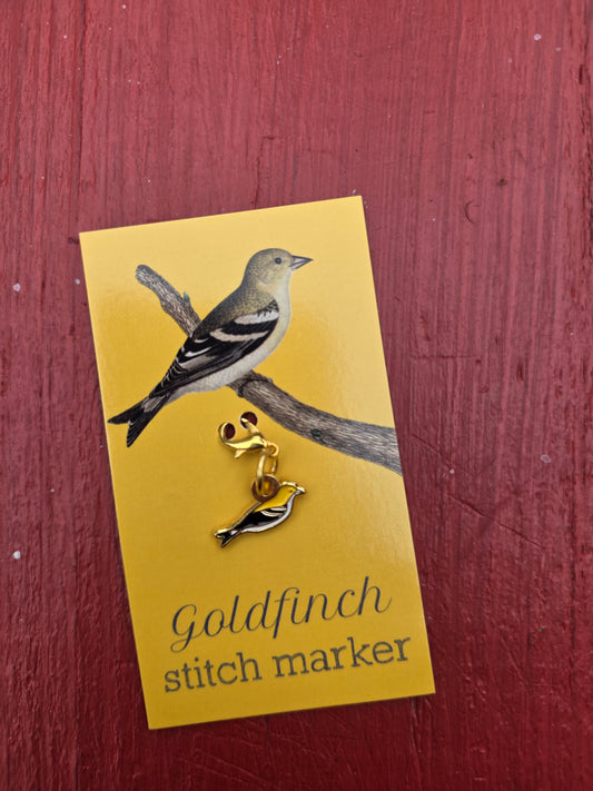 Gold Finch Stitch Marker, Removable (Single Stitch Marker)