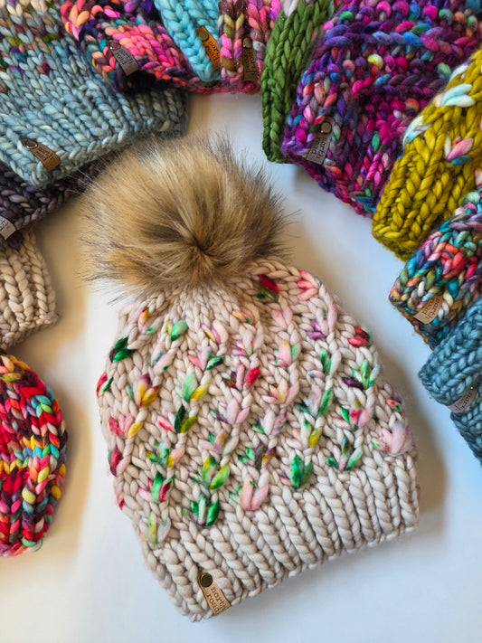 Merino Wool Pom Hat