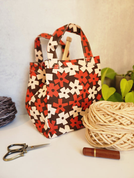 Knitting Project Bag, Lunch Tote, Solvang Terra