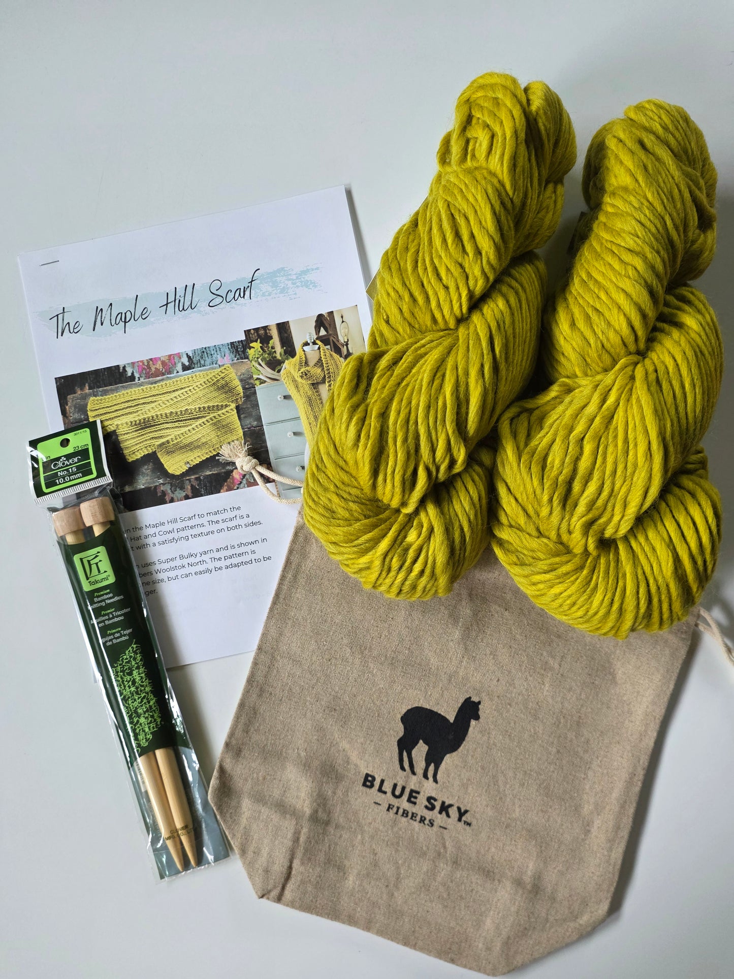 Maple Hill Scarf Knitting Kit | Golden Meadow