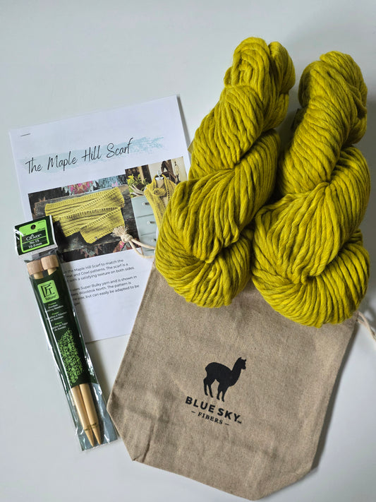 Maple Hill Scarf Knitting Kit | Golden Meadow
