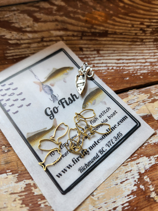 Go Fish Stitch Markers Set of 10