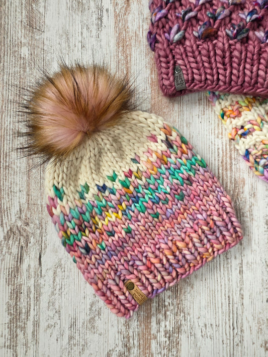 Merino Wool Pom Hat