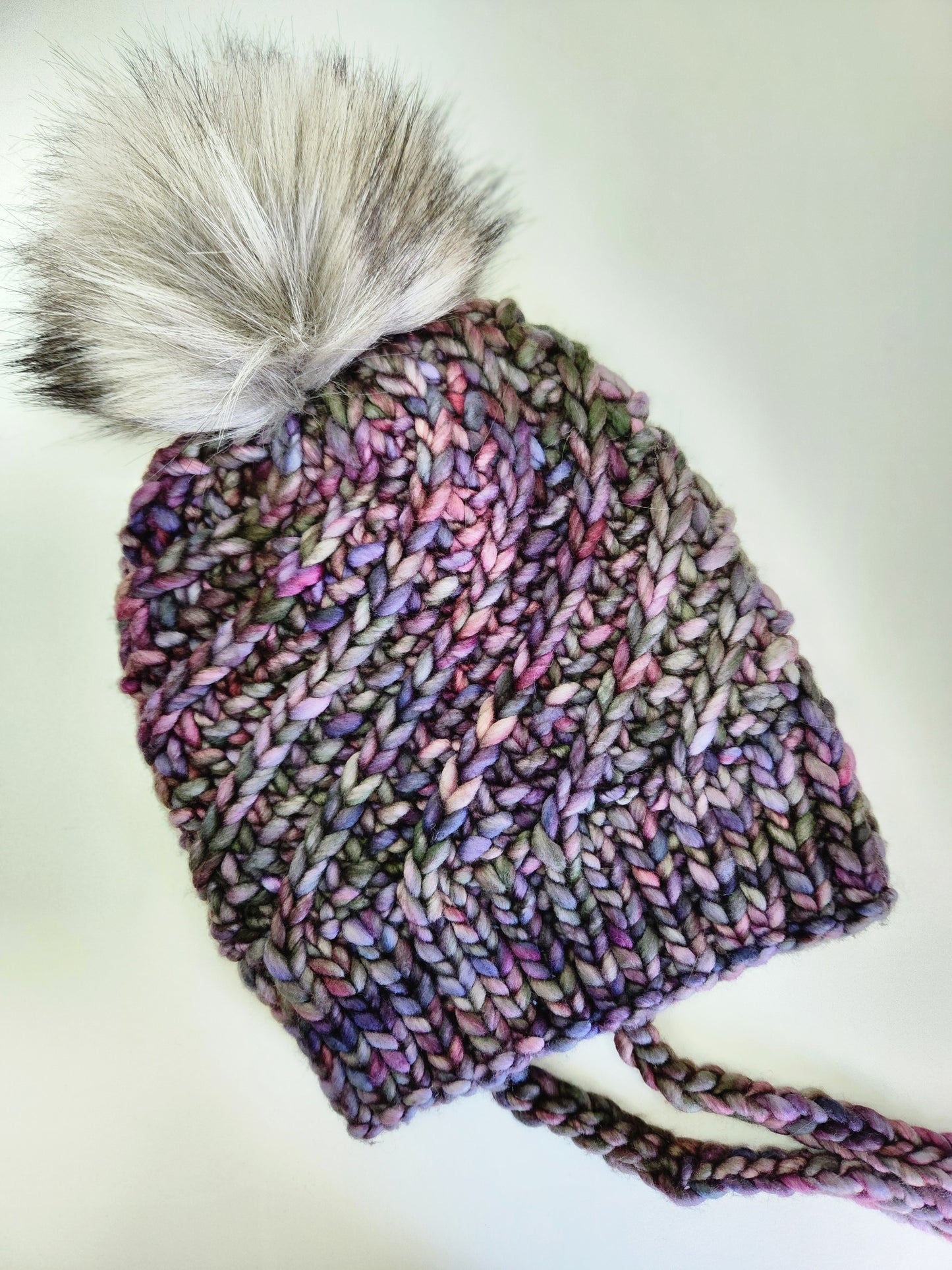 Merino Wool Split Brim Pom Hat