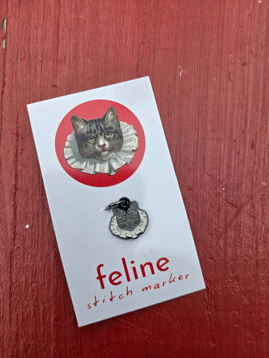 Feline Stitch Marker, Round (Single Stitch Marker)