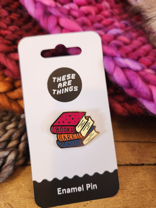 Books Are Magic Enamel Pin