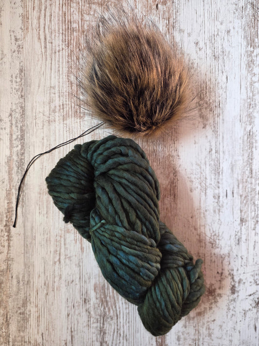 Yarn and Pom Bundle | Malabrigo Rasta | Forest