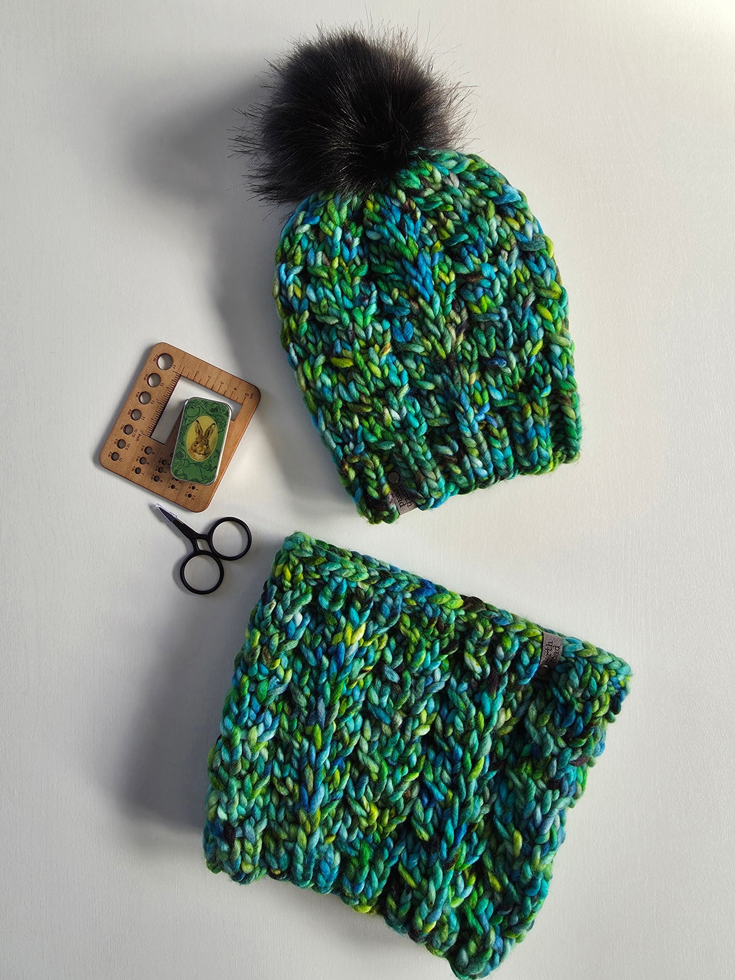 Merino Wool Hat and Cowl Set
