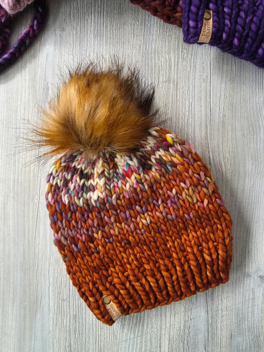 Merino Wool Pom Hat