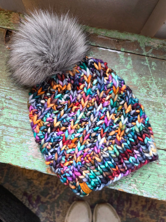 Merino Wool Pom Hat