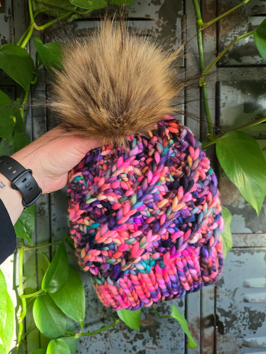 Merino Wool Pom Hat