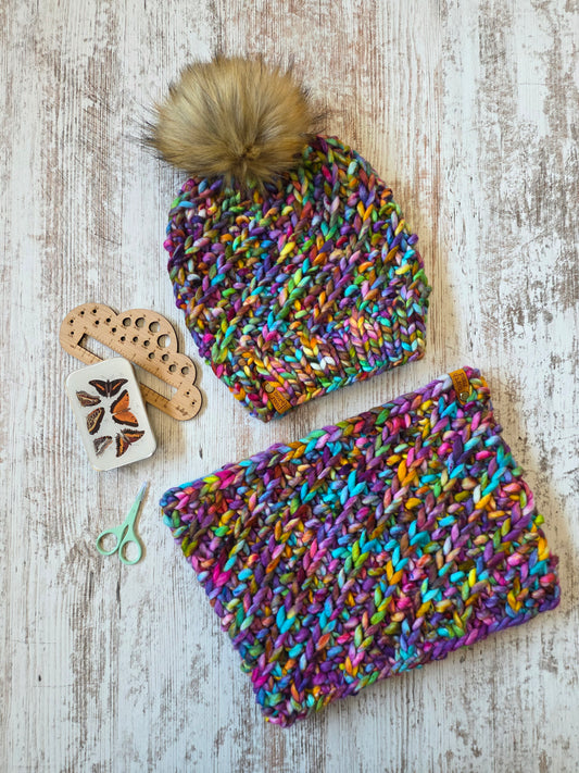 Merino Wool Hat and Cowl Set
