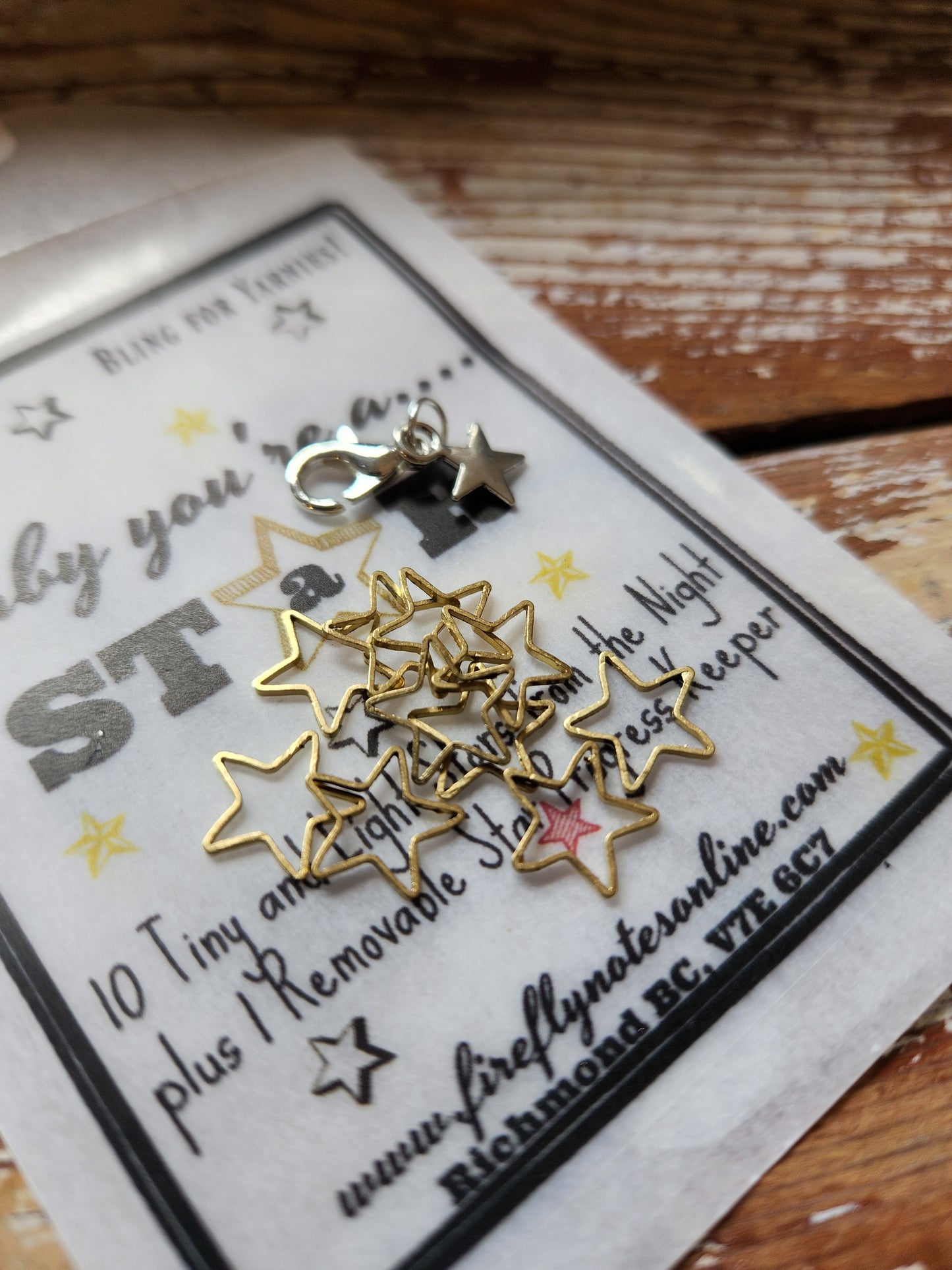 Star Stitch Markers Set of 10