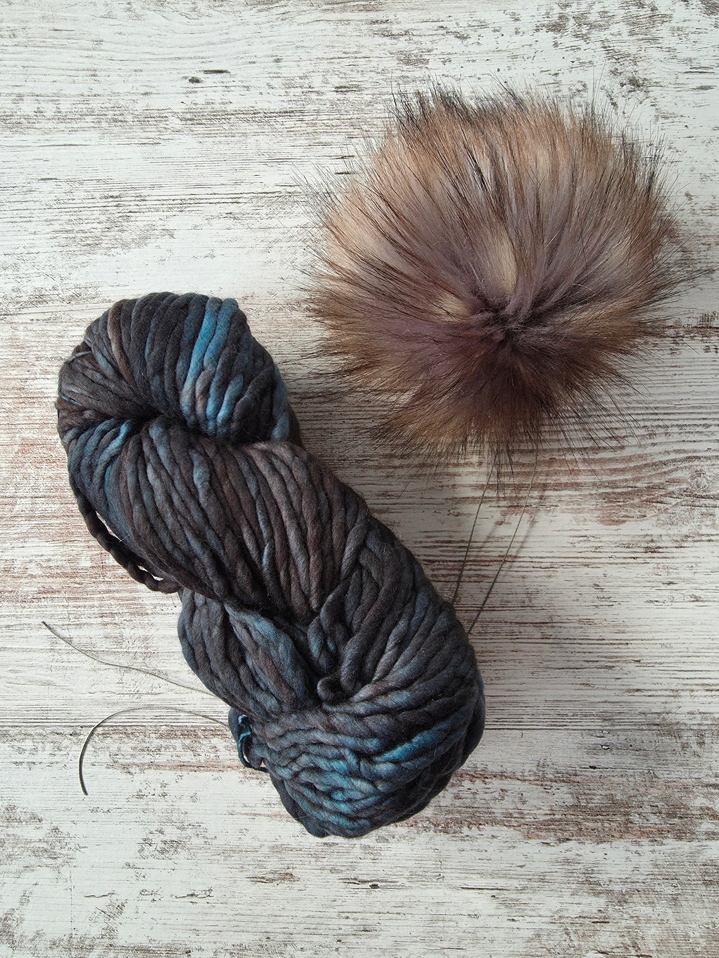 Yarn and Pom Bundle | Malabrigo Rasta | Persia