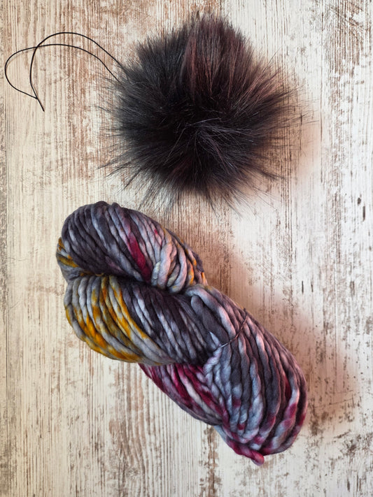 Yarn and Pom Bundle | Malabrigo Rasta | Tundra