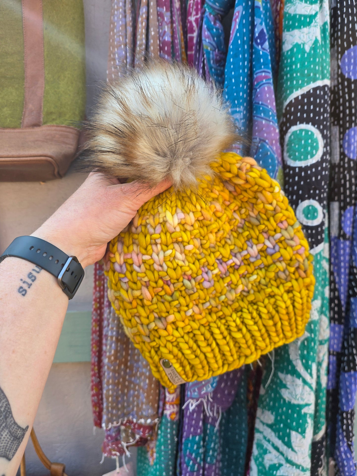 Merino Wool Pom Hat