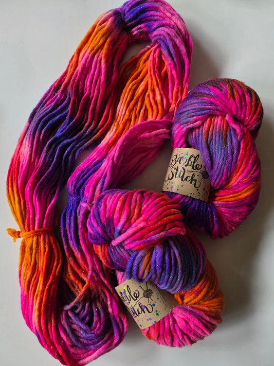 Babble and Stitch Yarn | Super Chunky Glam | Ranunculus Bouquet