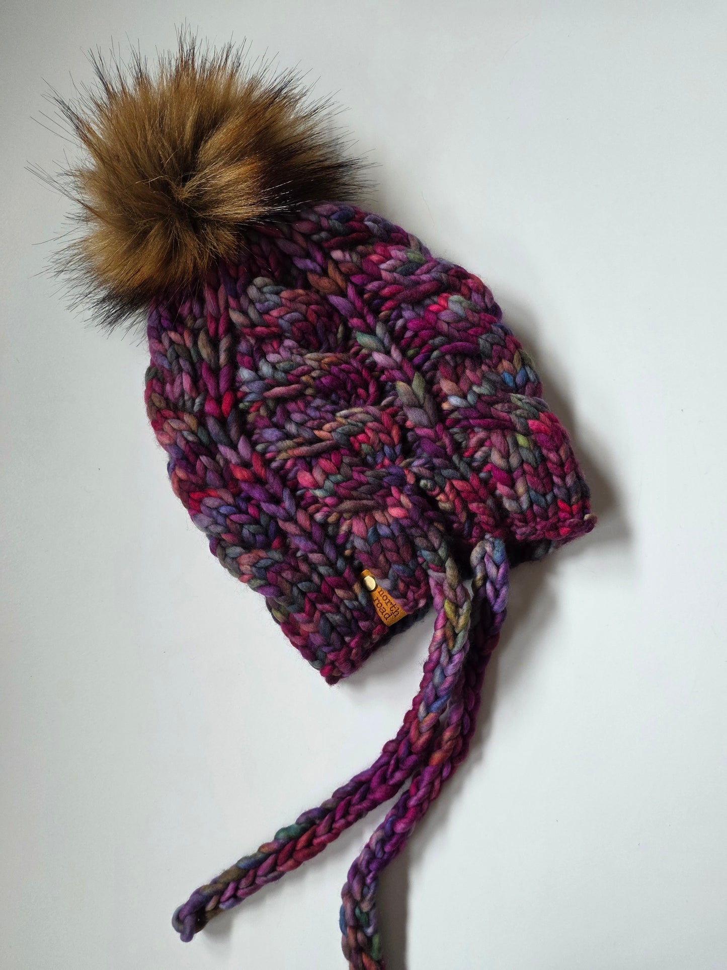 Merino Wool Split Brim Pom Hat
