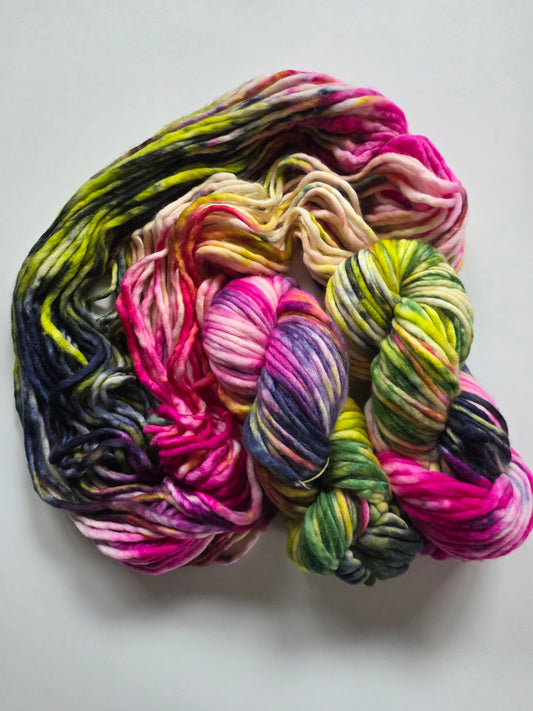 Birchwood and Wool (Knitting In The Wild) Hand Dyed Yarn | Super Bulky | Northern Lights