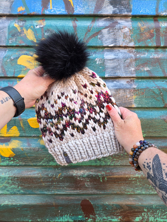 Merino Wool Pom Hat
