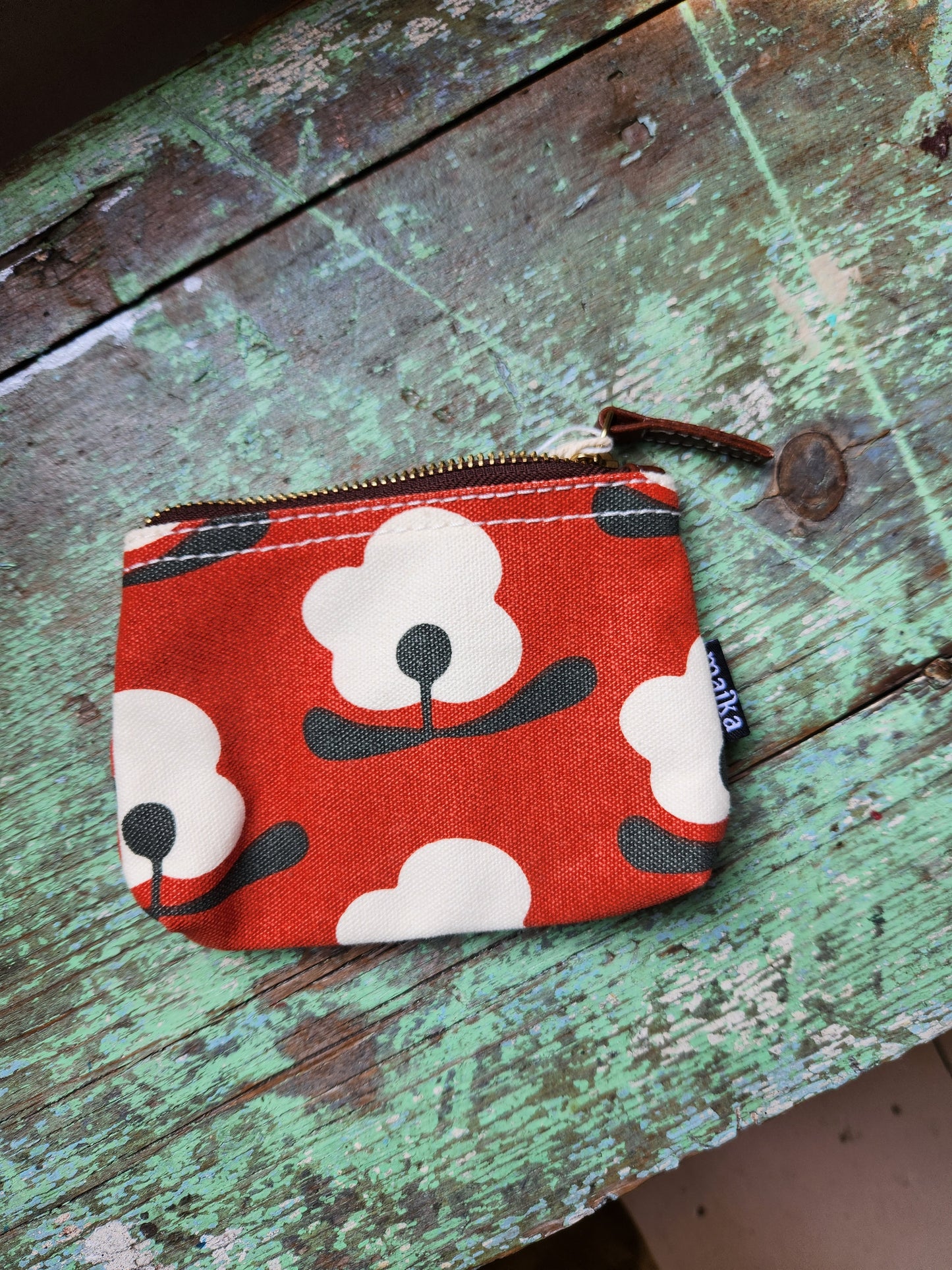 Knitting Project Bag, Small Zipper Pouch, Enid