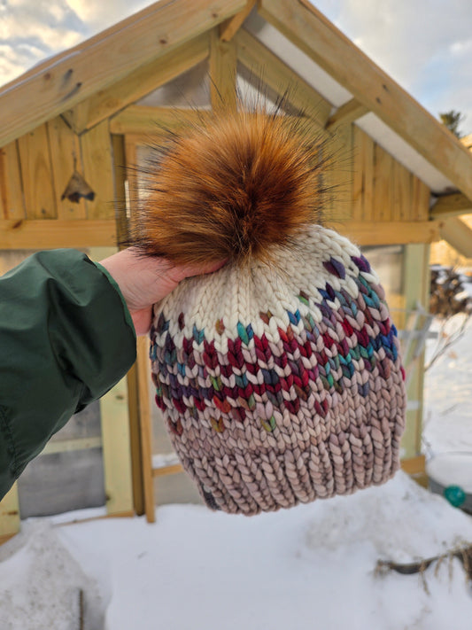 Merino Wool Pom Hat