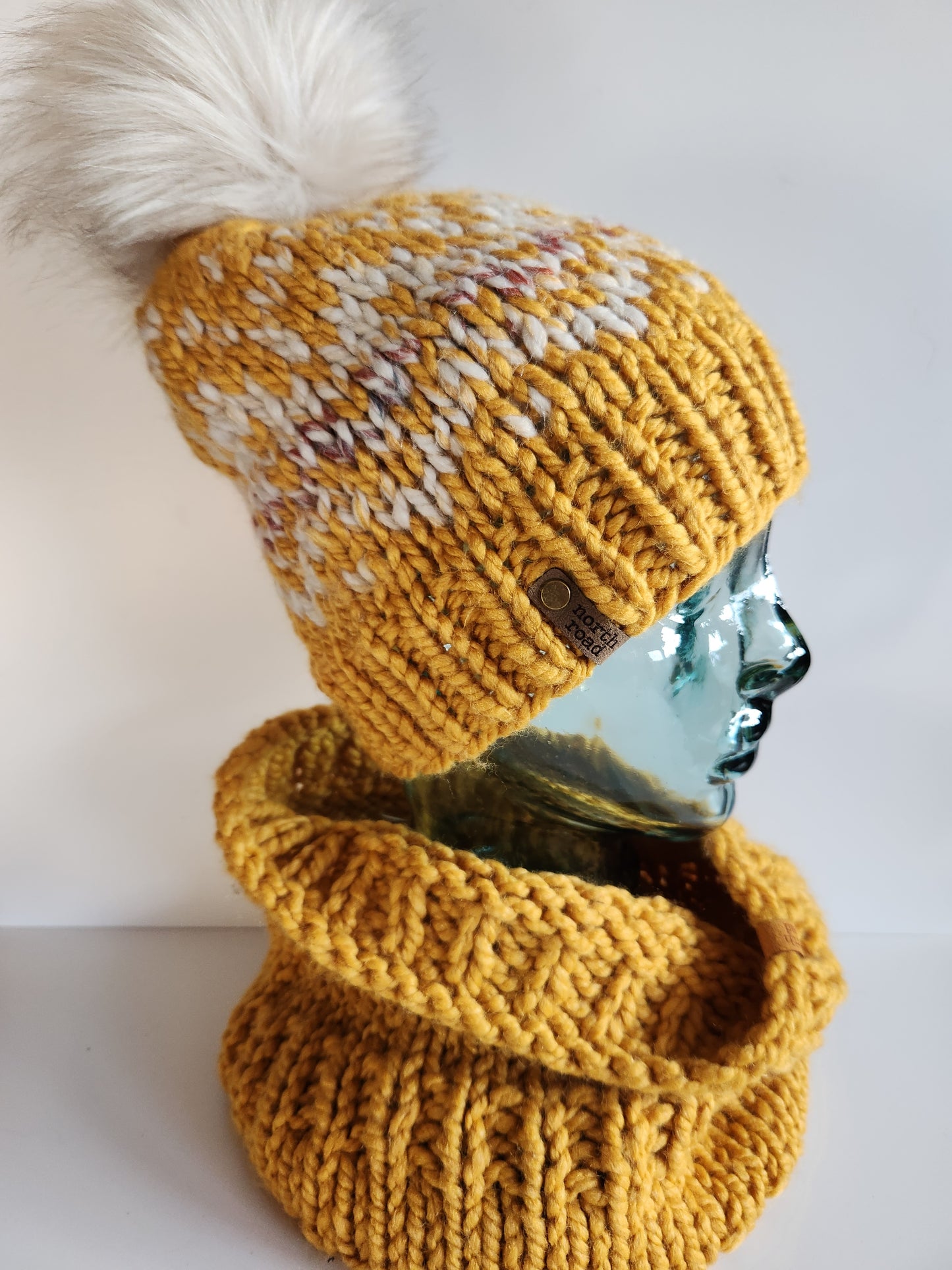 Wool Blend Hat and Cowl Set